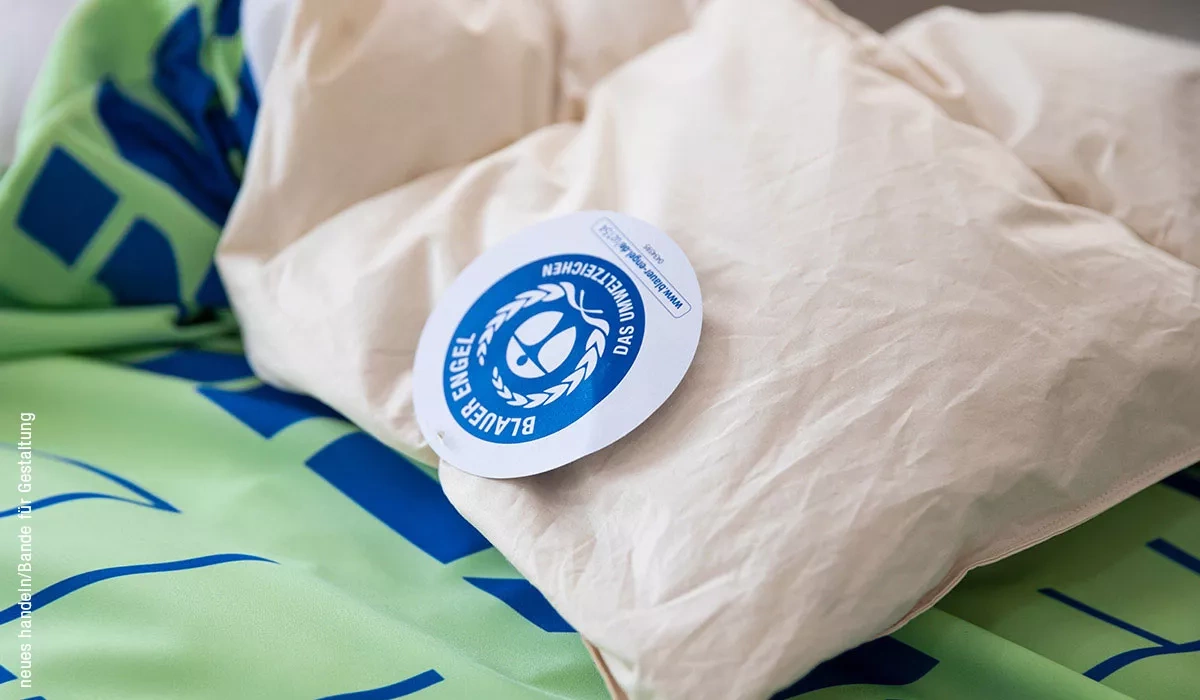 Blue Angel logo on a cushion