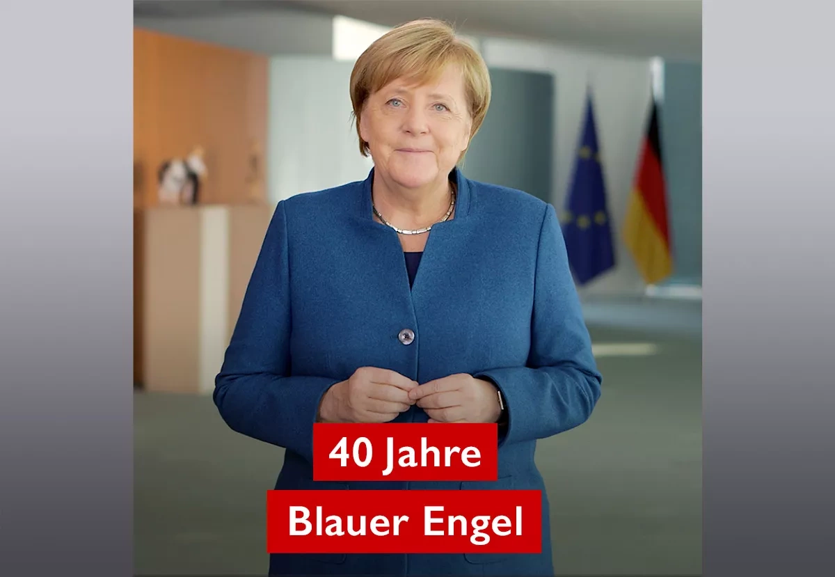 Ehemalige Kanzlerin Merkel zu 40 Jahre Blauer Engel